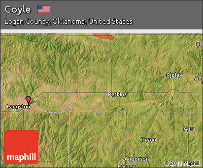 Satellite 3D Map of Coyle
