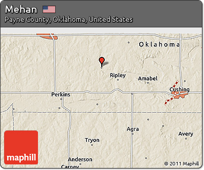 Shaded Relief 3D Map of Mehan