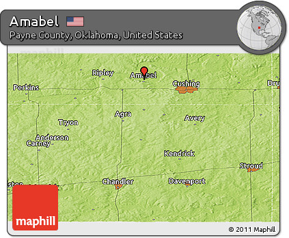 Physical Panoramic Map of Amabel