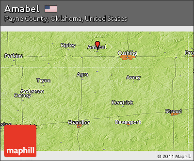 Physical Panoramic Map of Amabel