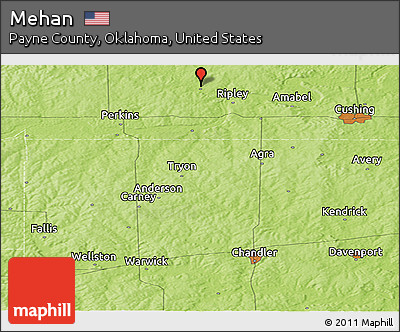 Physical Panoramic Map of Mehan