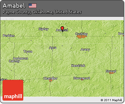 Physical Panoramic Map of Amabel