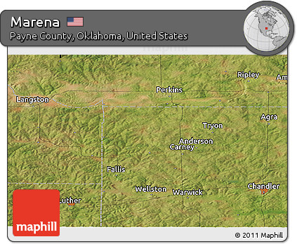 Satellite Panoramic Map of Marena