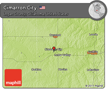 Physical 3D Map of Cimarron City