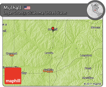 Physical 3D Map of Mulhall