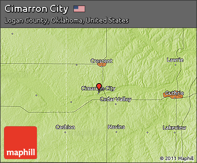 Physical 3D Map of Cimarron City