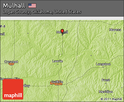 Physical 3D Map of Mulhall