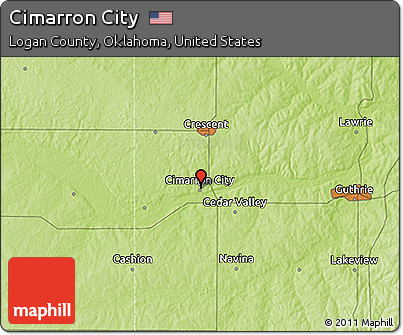 Physical 3D Map of Cimarron City