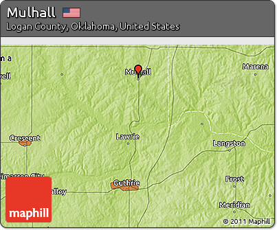 Physical 3D Map of Mulhall