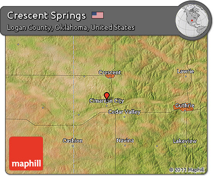 Satellite 3D Map of Crescent Springs