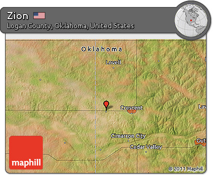 Satellite 3D Map of Zion