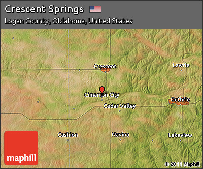 Satellite 3D Map of Crescent Springs