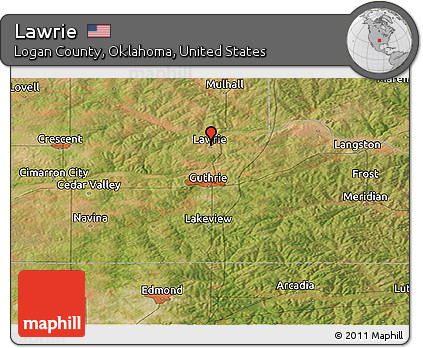 Satellite Panoramic Map of Lawrie