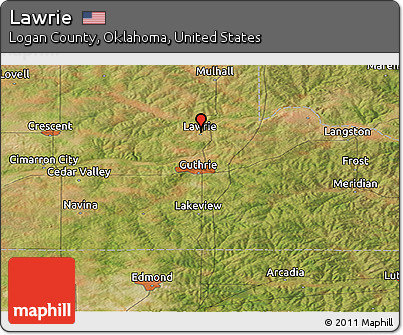 Satellite Panoramic Map of Lawrie