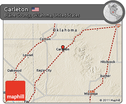 Shaded Relief 3D Map of Carleton