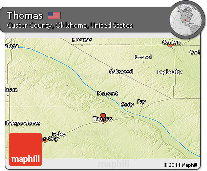 Physical Panoramic Map of Thomas
