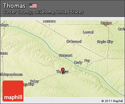 Physical Panoramic Map of Thomas