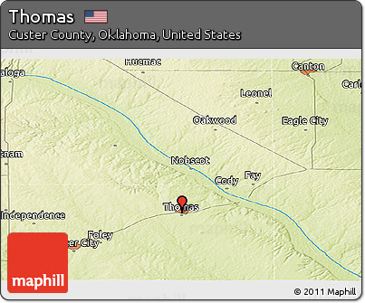 Physical Panoramic Map of Thomas