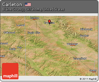 Satellite Panoramic Map of Carleton