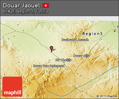 Physical 3D Map of Douar Jaouel