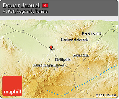 Physical 3D Map of Douar Jaouel
