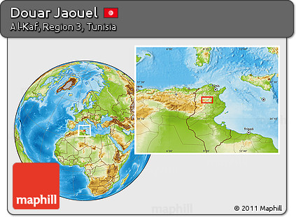 Physical Location Map of Douar Jaouel