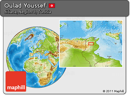 Physical Location Map of Oulad Youssef