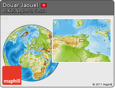 Physical Location Map of Douar Jaouel
