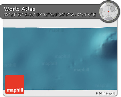 Satellite 3D Map of the Area around 35° 6' 5" S, 0° 4' 30" E