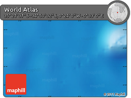 Physical Map of the Area around 35° 6' 5" S, 0° 4' 30" E