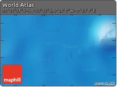 Physical Map of the Area around 35° 6' 5" S, 0° 4' 30" E