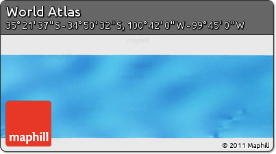 Shaded Relief Panoramic Map of the Area around 35° 6' 5" S, 100° 13' 29" W
