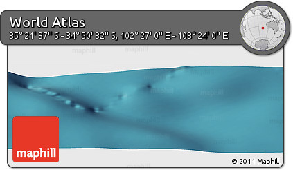 Satellite Panoramic Map of the Area around 35° 6' 5" S, 102° 55' 30" E