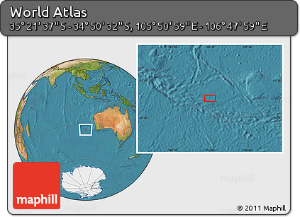 Satellite Location Map of the Area around 35° 6' 5" S, 106° 19' 29" E