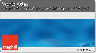 Physical Panoramic Map of the Area around 35° 6' 5" S, 106° 19' 29" E