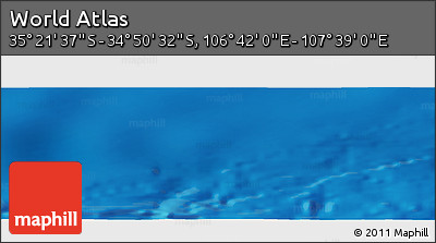 Physical Panoramic Map of the Area around 35° 6' 5" S, 107° 10' 30" E