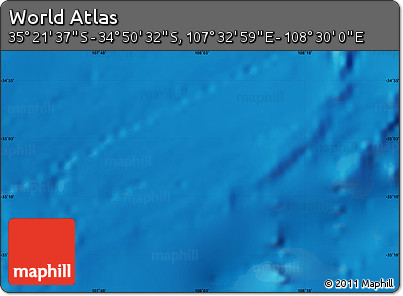 Physical Map of the Area around 35° 6' 5" S, 108° 1' 30" E