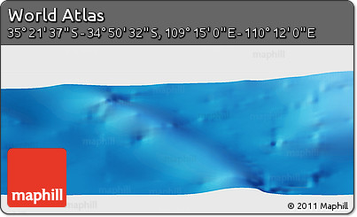 Physical Panoramic Map of the Area around 35° 6' 5" S, 109° 43' 29" E