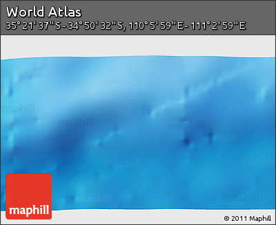 Shaded Relief 3D Map of the Area around 35° 6' 5" S, 110° 34' 29" E