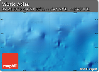 Physical Map of the Area around 35° 6' 5" S, 112° 16' 30" E