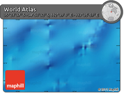Physical Map of the Area around 35° 6' 5" S, 113° 7' 30" E