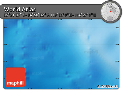 Physical Map of the Area around 35° 6' 5" S, 113° 58' 29" E