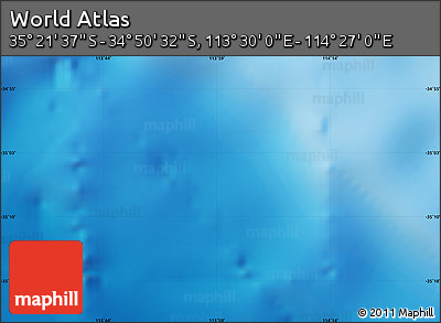 Physical Map of the Area around 35° 6' 5" S, 113° 58' 29" E