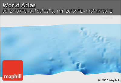 Physical Panoramic Map of the Area around 35° 6' 5" S, 114° 49' 29" E