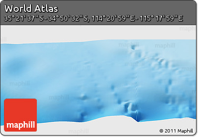 Physical Panoramic Map of the Area around 35° 6' 5" S, 114° 49' 29" E