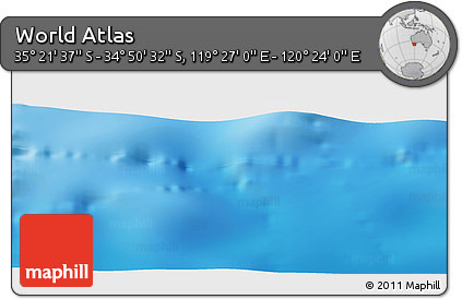 Physical Panoramic Map of the Area around 35° 6' 5" S, 119° 55' 30" E