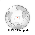 Outline Map of the Area around 35° 6' 5" S, 11° 49' 29" W, rectangular outline