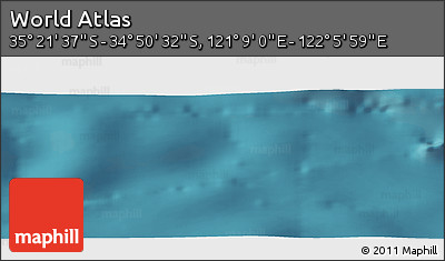 Satellite Panoramic Map of the Area around 35° 6' 5" S, 121° 37' 30" E