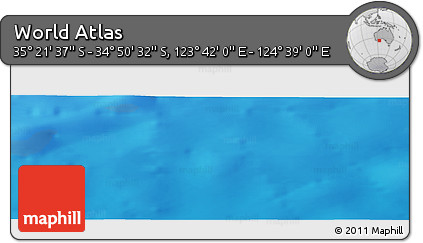 Physical Panoramic Map of the Area around 35° 6' 5" S, 124° 10' 30" E