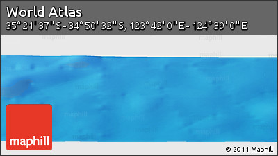 Physical Panoramic Map of the Area around 35° 6' 5" S, 124° 10' 30" E